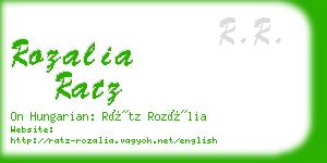 rozalia ratz business card